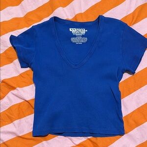 Big bud press many colors crop v neck t shirt